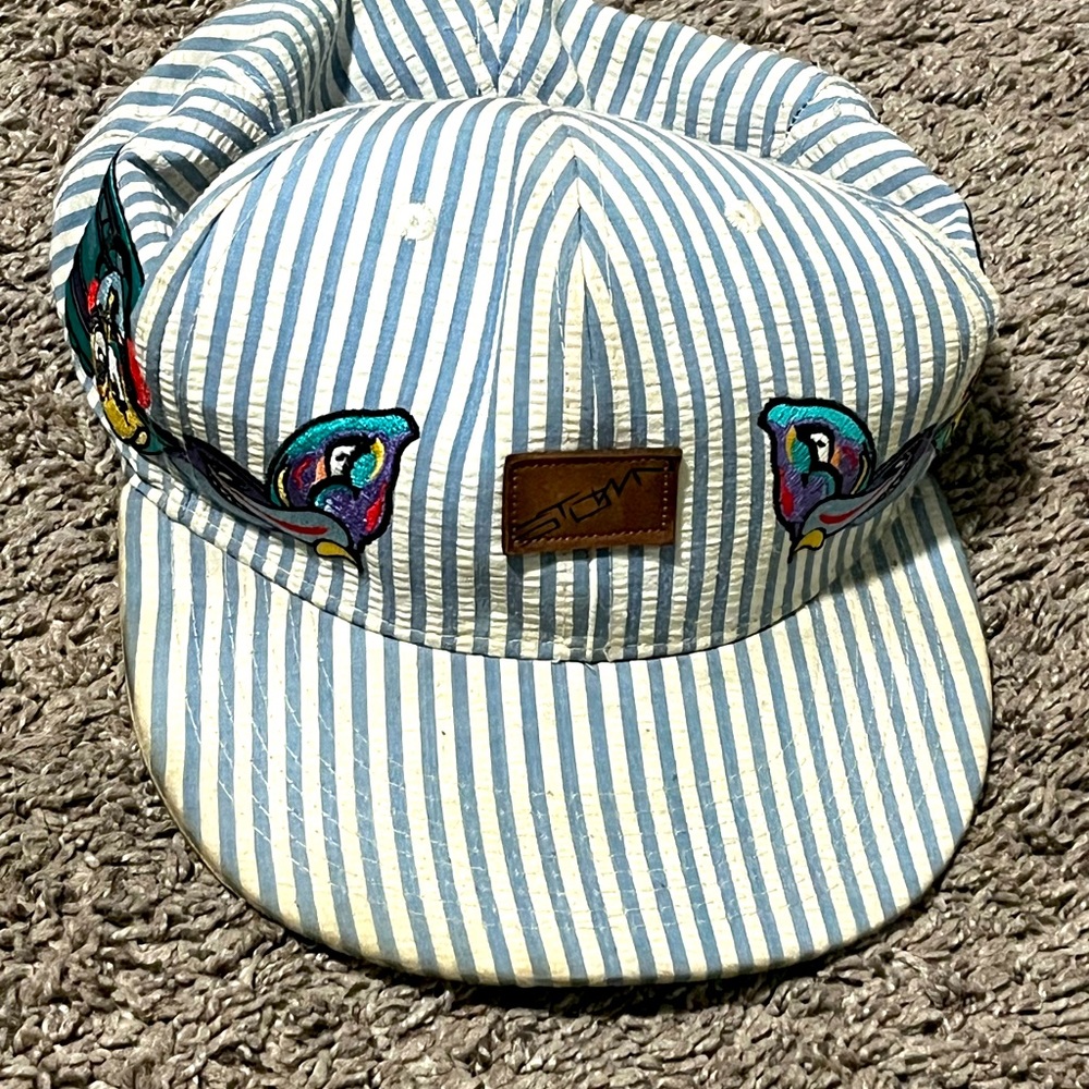 Grassroots Seersucker Fitted Hat